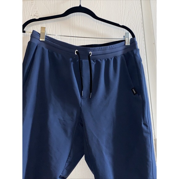 Men's UNRL Everyday Performance Atheltic Jogger Pants Blue Medium Drawstring - Picture 2 of 11